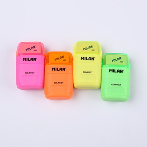 Milan Compact Fluo Eraser &amp; Pencil Clipper(Random delivery)