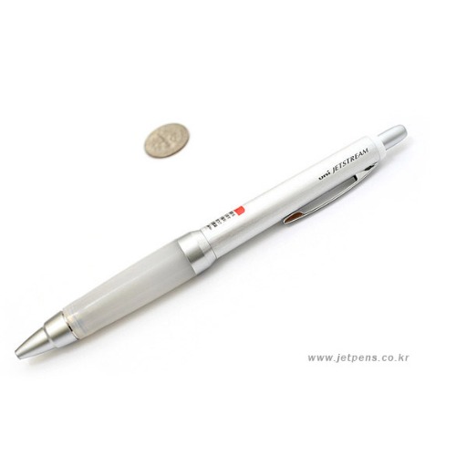 Uniball Jetstream Alpha Gel Grip Ballpoint Pen - 0.7 mm - Silver Body