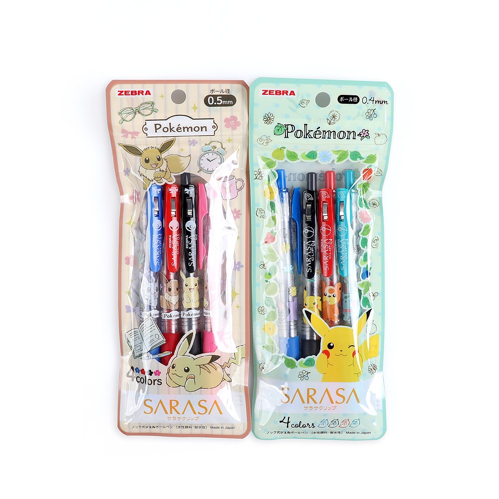 Zebra Sarasa Gel Ink Pen Pokemon Series 0.4 mm