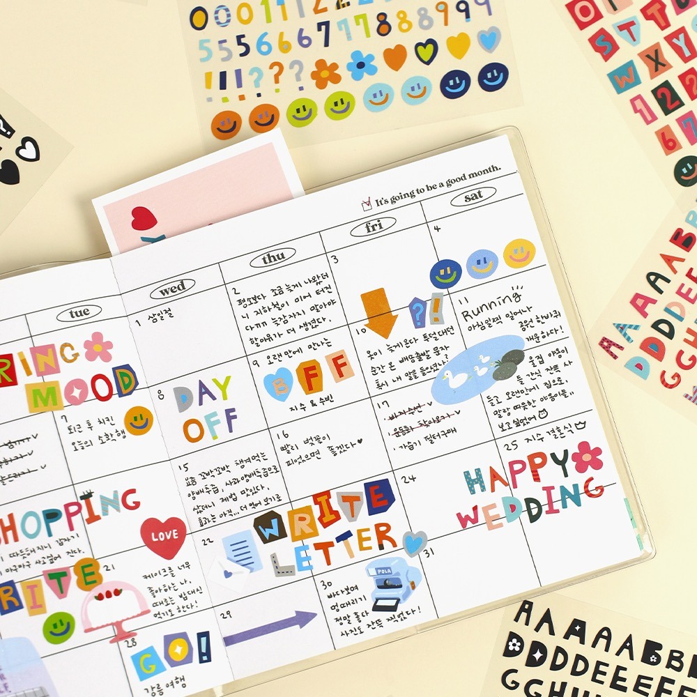 Paperian Color Recipe Alphabet Stickers