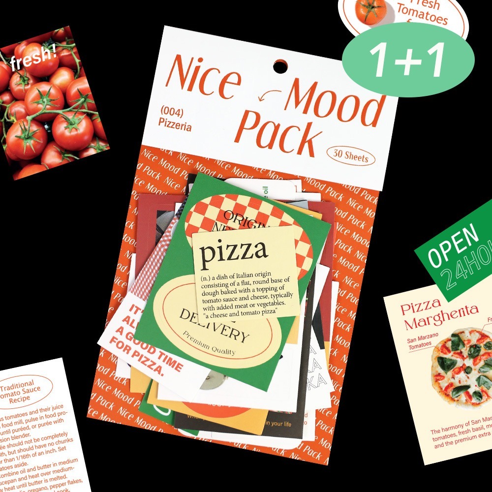 [1+1] Paperian Nice Mood Sticker Pack - Pizzeria