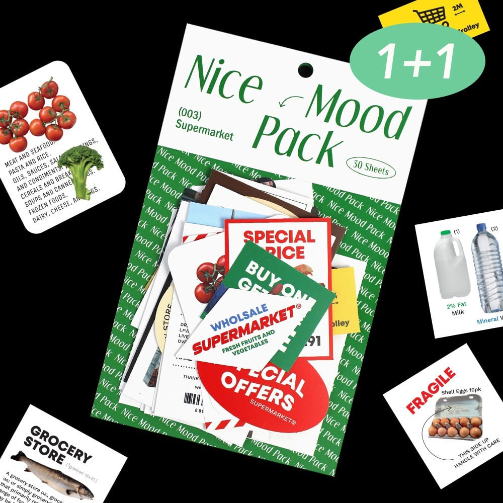 [1+1] Paperian Nice Mood Sticker Pack - Supermarket